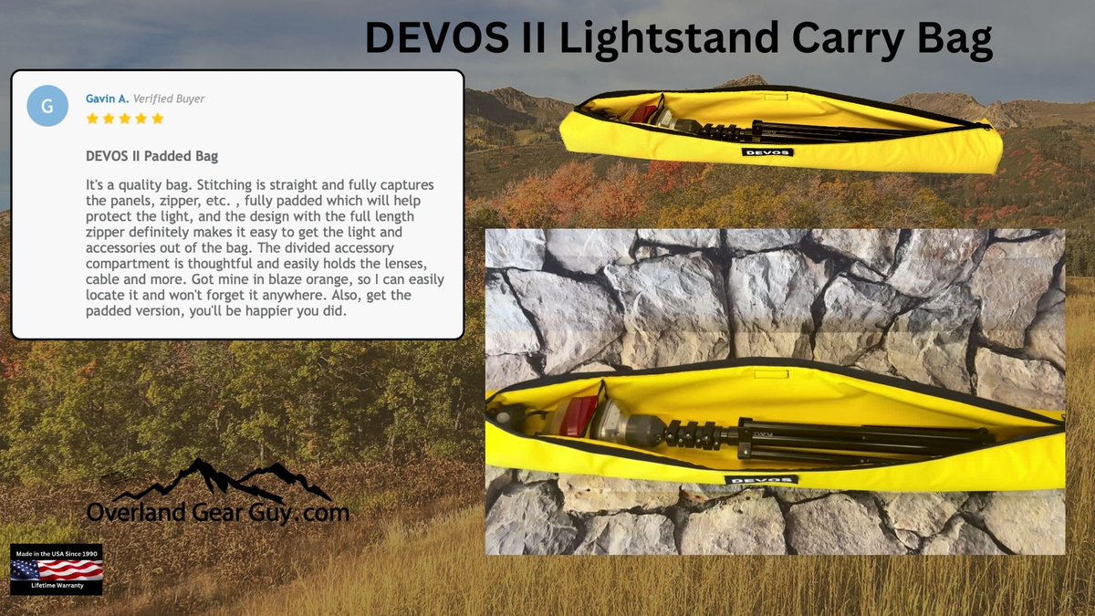 OverlandGearGuy's tweet image. Devos Light Stand bag

overlandgearguy.com/products/devos…

overlandgearguy.com/products/devos…

#Devos #Lightstand #DevosLight #LightstandBag #Camping #CampingLight
#Overlanding