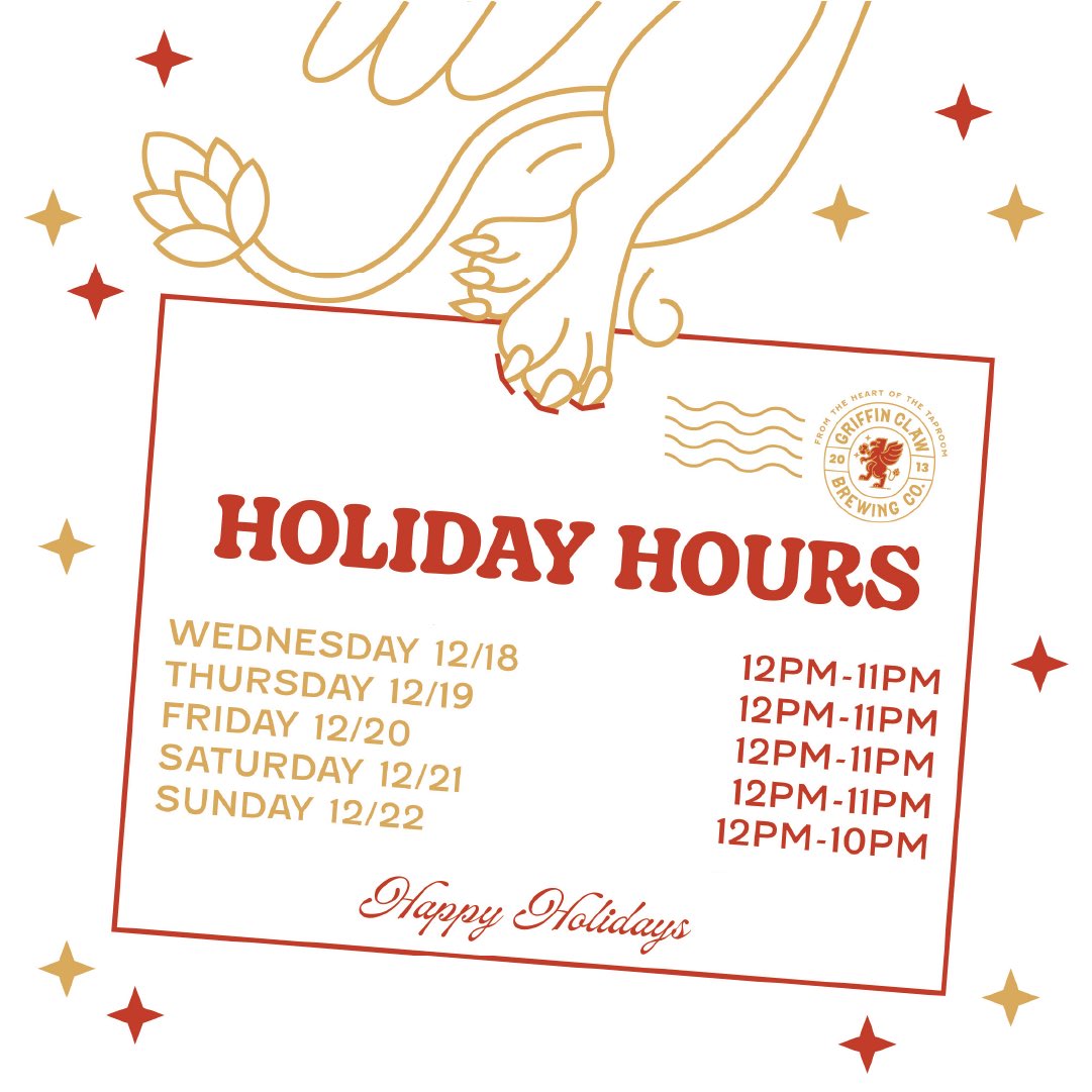 We’re open at 12:00PM noon every day during the holidays (besides Christmas)! Come get jolly with us and Pick up some whiskey and a gift card for a friend!