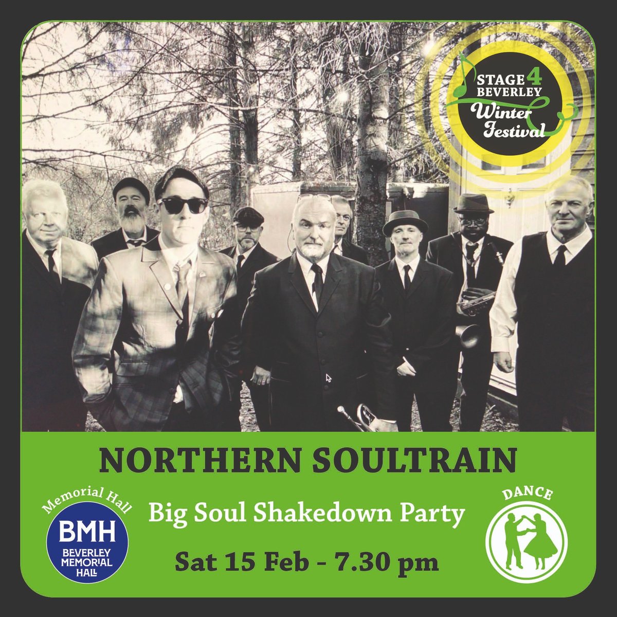 On 15th February, join The Northern SoulTrain at <a href="/BevMemHall/">BeverleyMemorialHall</a> for a party like no other. With live versions of soul classics and a pinch of Motown, this is your chance to turn back the clock and dance the night away at the best night out in town.

TICKETS:
stage4beverley.com/whats-on/the-n…