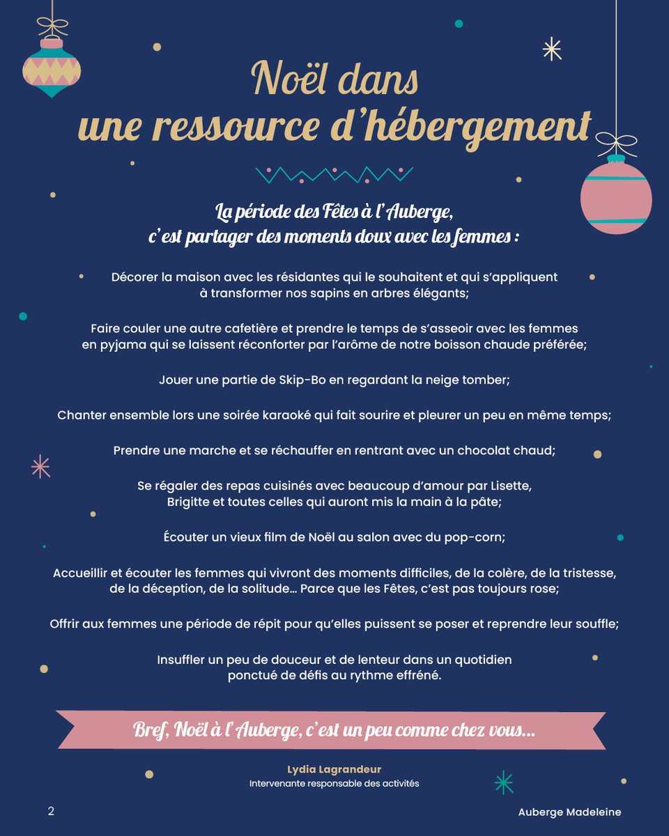 À l’occasion de son 40e anniversaire, l’Auberge Madeleine clot une campagne de financement spéciale et sollicite votre générosité renouvelée. 
Votre don, quel que soit son montant, contribue directement à la réalisation de notre mission essentielle.
canadahelps.org/fr/organismesd…