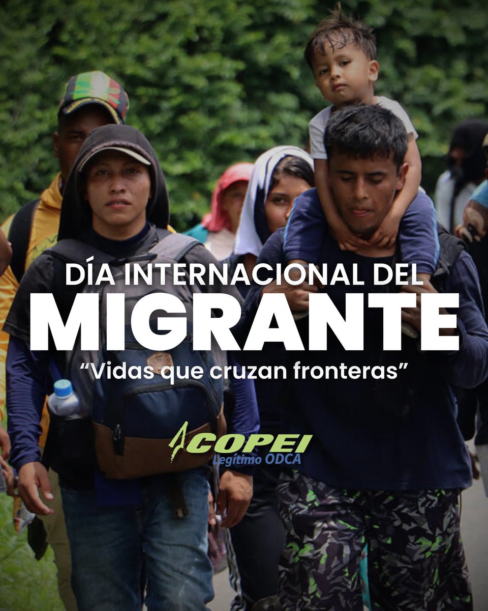 En el #DíaInternacionaldelMigrante recordamos a quienes con su esfuerzo, valentía y determinación buscan nuevas oportunidades lejos de su hogar, obligados por la crisis humanitaria que vive Venezuela

A los millones de venezolanos que hoy son migrantes: ¡Pronto volverán a casa!🇻🇪