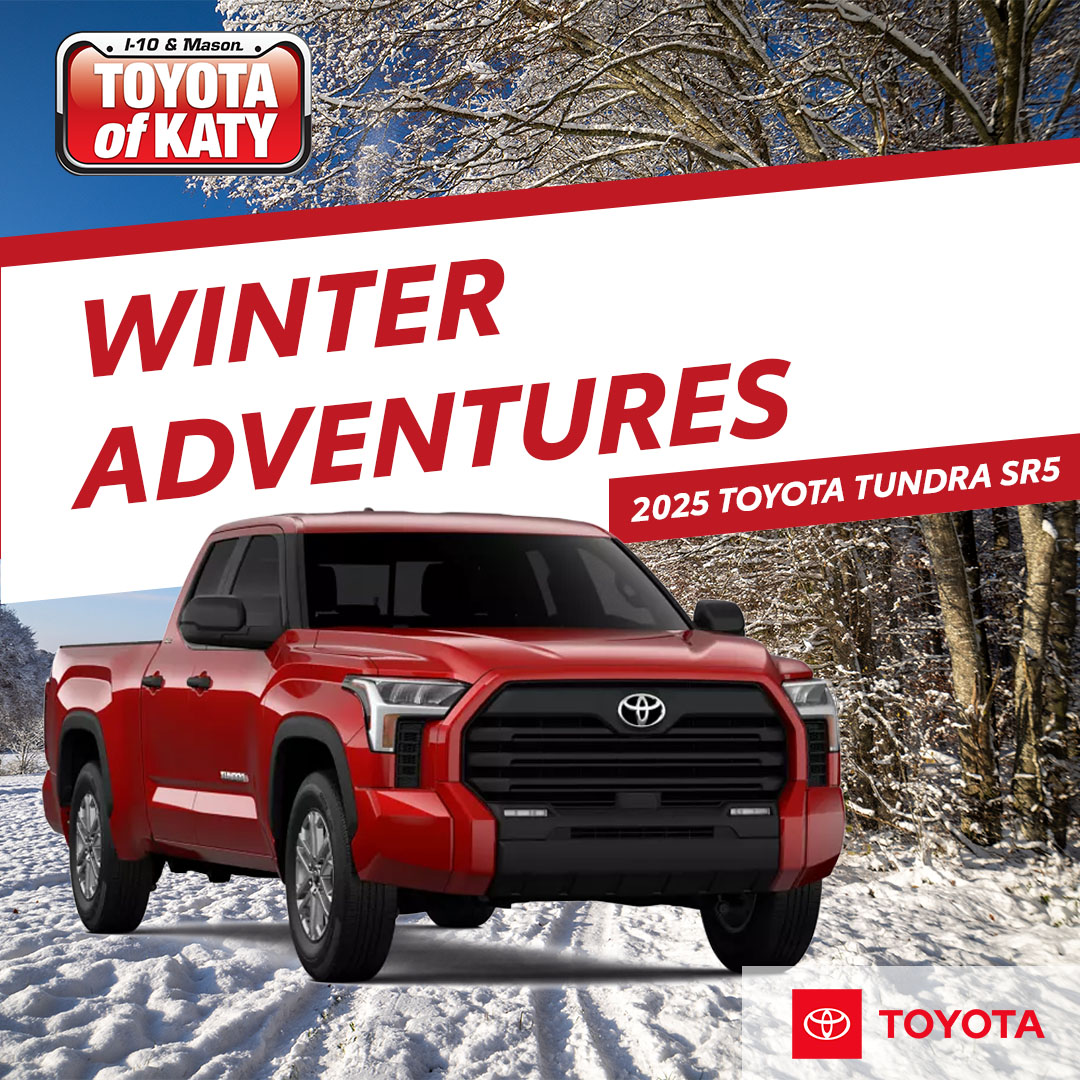 ToyotaOfKaty's tweet photo. Winter adventures await with the 2025 Toyota Tundra SR5! ❄️ Whether you're hitting the snowy trails or navigating rugged terrain, this powerhouse is ready for the journey. 🚙❄️   https://t.co/RqUrd74FhK https://t.co/NIXhKRda6g