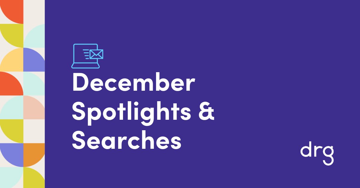 #ICYMI: Our December newsletter is live! Find this month's spotlights and searches here: 
mailchi.mp/drgtalent/dec2…

#executivesearch #nowhiring #jobopportunities #newsletter #thoughtleadership #recruitment #recruiting #drgtalent