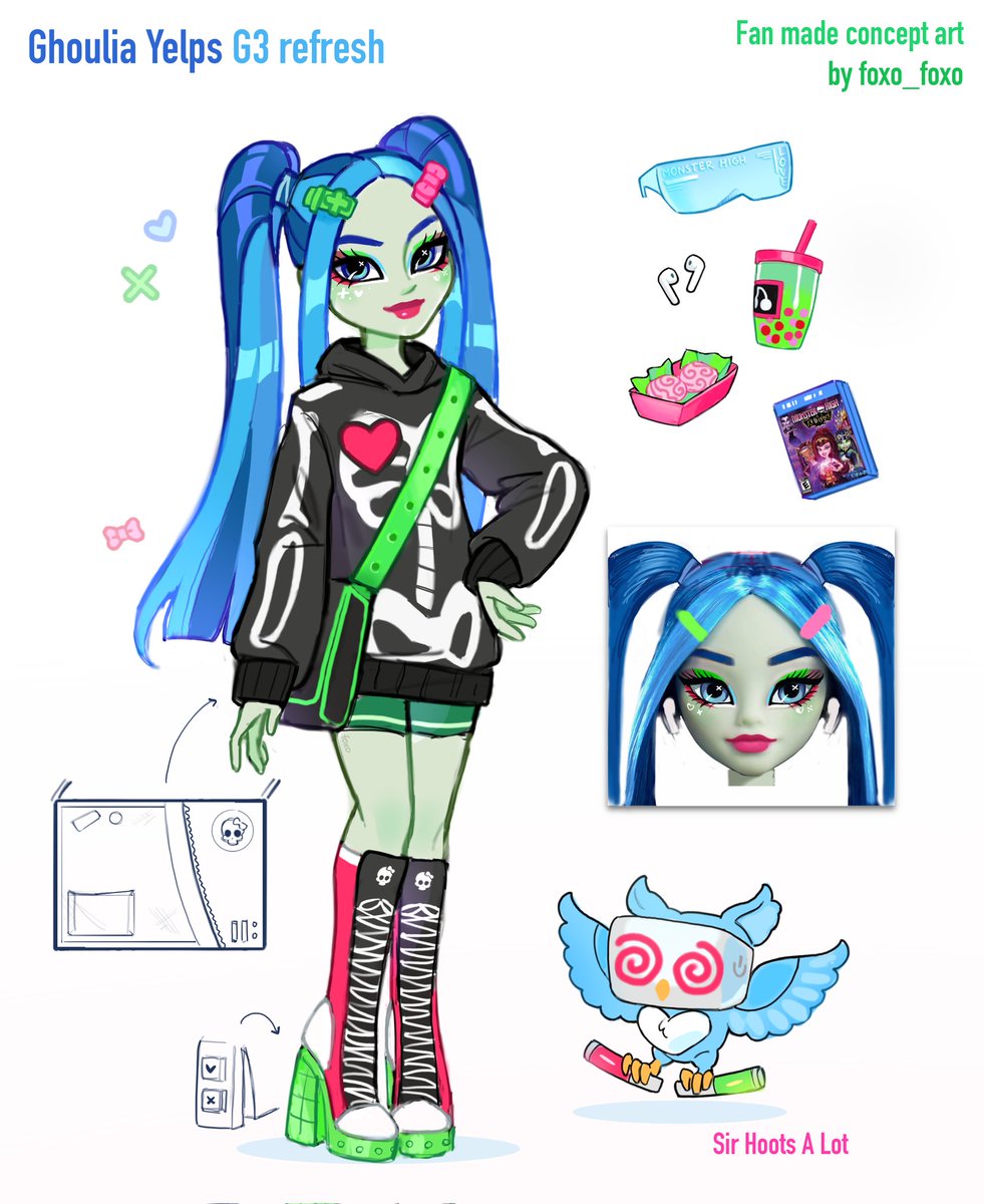 foxo_dolls's tweet image. Ghoulia Yelps g3 refresh fan design 💙🎮

(did post it before... yeah yeah, you already heard it)