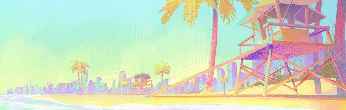 Summer vibes 🌴 
#visdev #drawing #painting