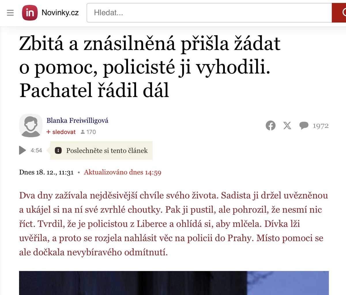 michalblaha's tweet photo. V květnu 2023 přišla znásilněná, zkrvavená dívka nahlásit znásilnění na @PolicieCZ v Kongresové ulici. Krvácející po útoku, s taškou důkazů o sexuálním útoku.
Policisté ji vyhodili ‼️ s tím, že je zfetovaná. 

Pachatele o 14 dní později stejně brutálně napadl jinou, dokonce nezletilou dívku. Až poté ho policisté chytili.

Je prosinec 2024, jednání policistů GIBS stále vyšetřuje!! 
#straslive 

Policejním prezidentem je Martin Vondrášek, ministrem vnitra Vít Rakušan.