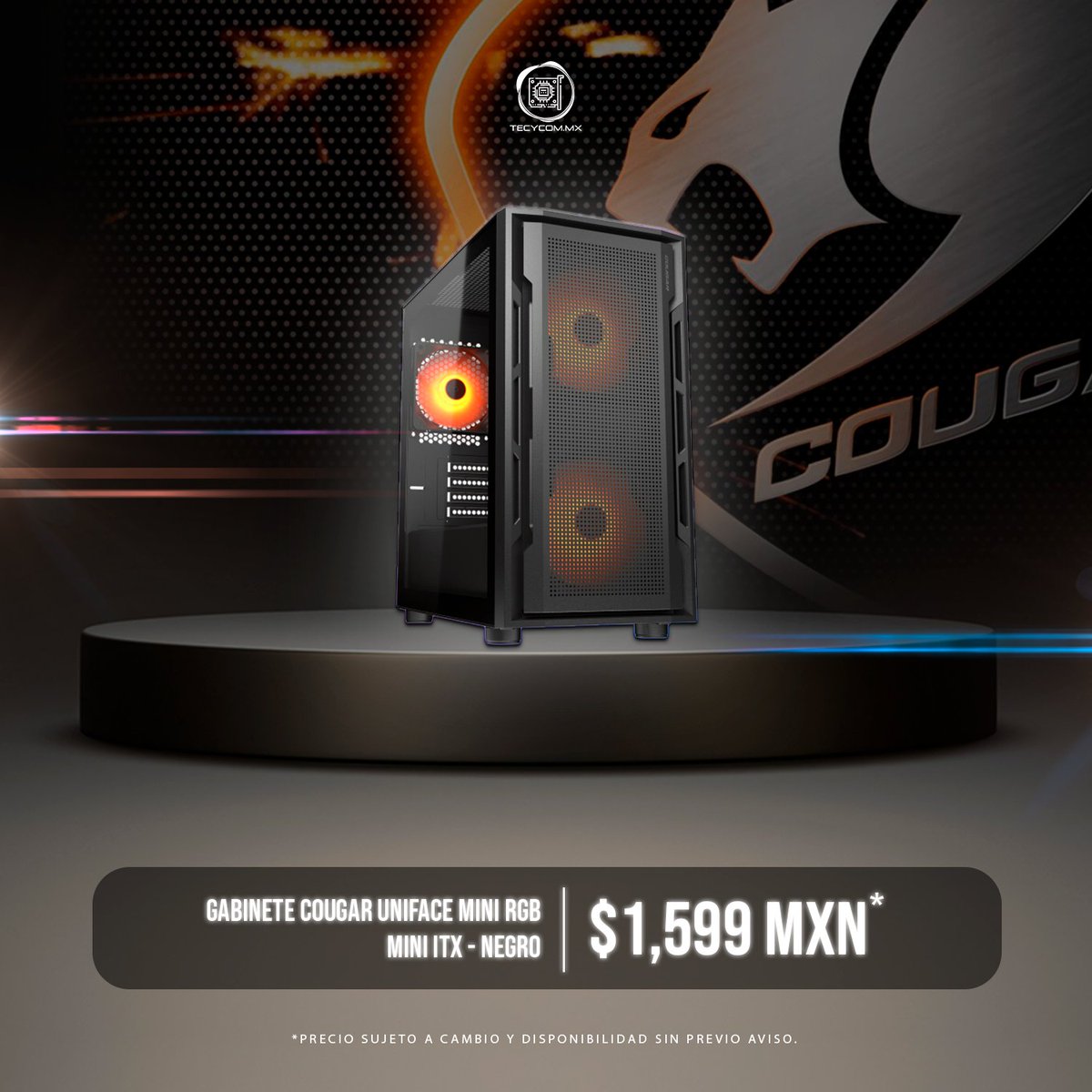 TecycomOficial's tweet photo. 🎨✨ Cougar Uniface Mini RGB ✨🎨

Estilo y funcionalidad en un solo lugar, combina diseño compacto, iluminación personalizable y un flujo de aire optimizado. Ideal para tus proyectos de ensamble y setups con personalidad. 💻🔥

🔗 Descúbrelo aquí 👉 https://t.co/TRFNPMVTnf https://t.co/gjeSFnqoKm