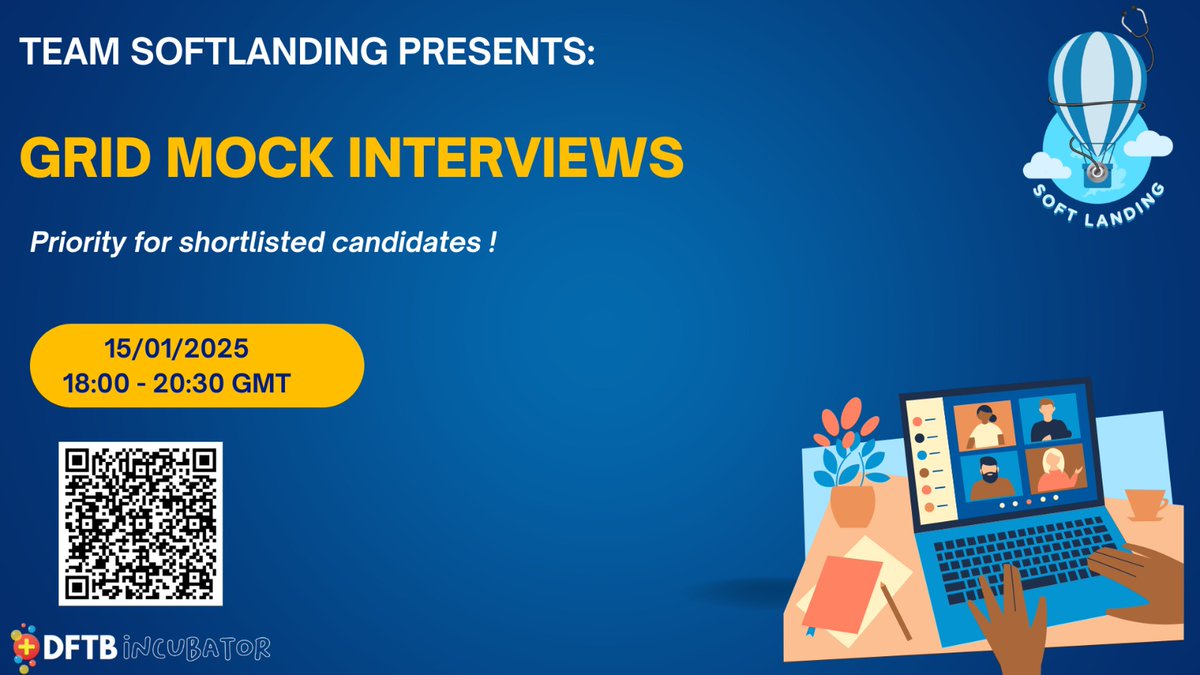 ✨️Join us for an insightful and interactive online event where you can practice your interview skills in a supportive environment. Our experienced mentors will provide feedback and tips to help you ace your upcoming interview and land your dream job!

✨️For registration,