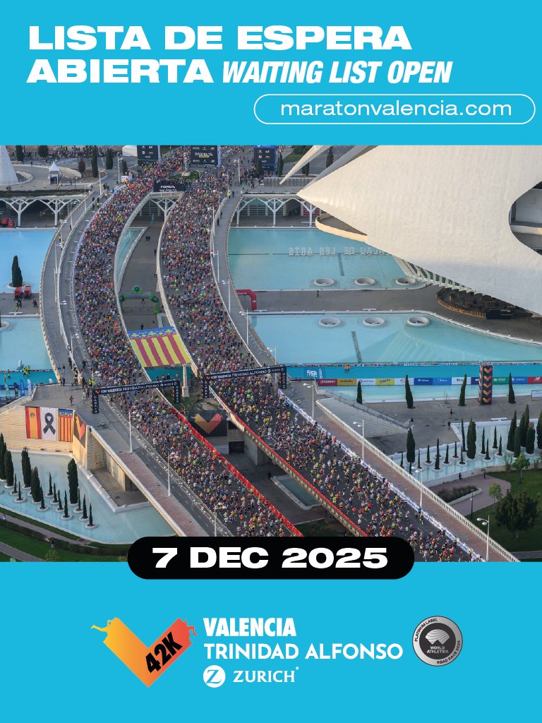 📣SOLD OUT📣

35 000 gracias 🩵
35,000 thank you🩵

Lista de espera abierta⬇️
Waiting list open⬇️
maratonvalencia.com

#42KValencia
