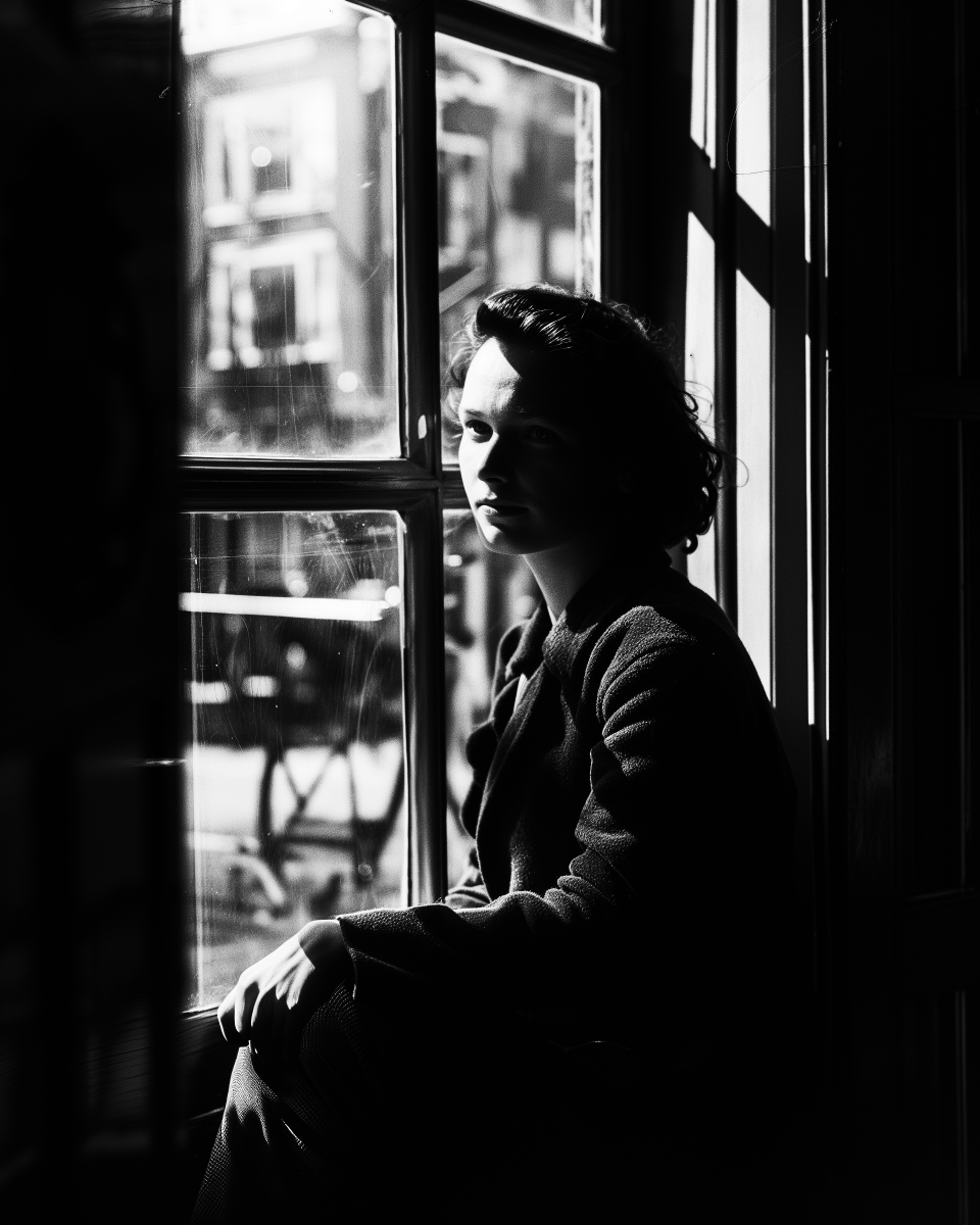 FaizedArt's tweet photo. @muriellondon @marcameg Woman at Window - Amsterdam 1943

#Tenebrism #Midjouney #Nikphoto #AI #fauxtography https://t.co/TcRlIyRehu