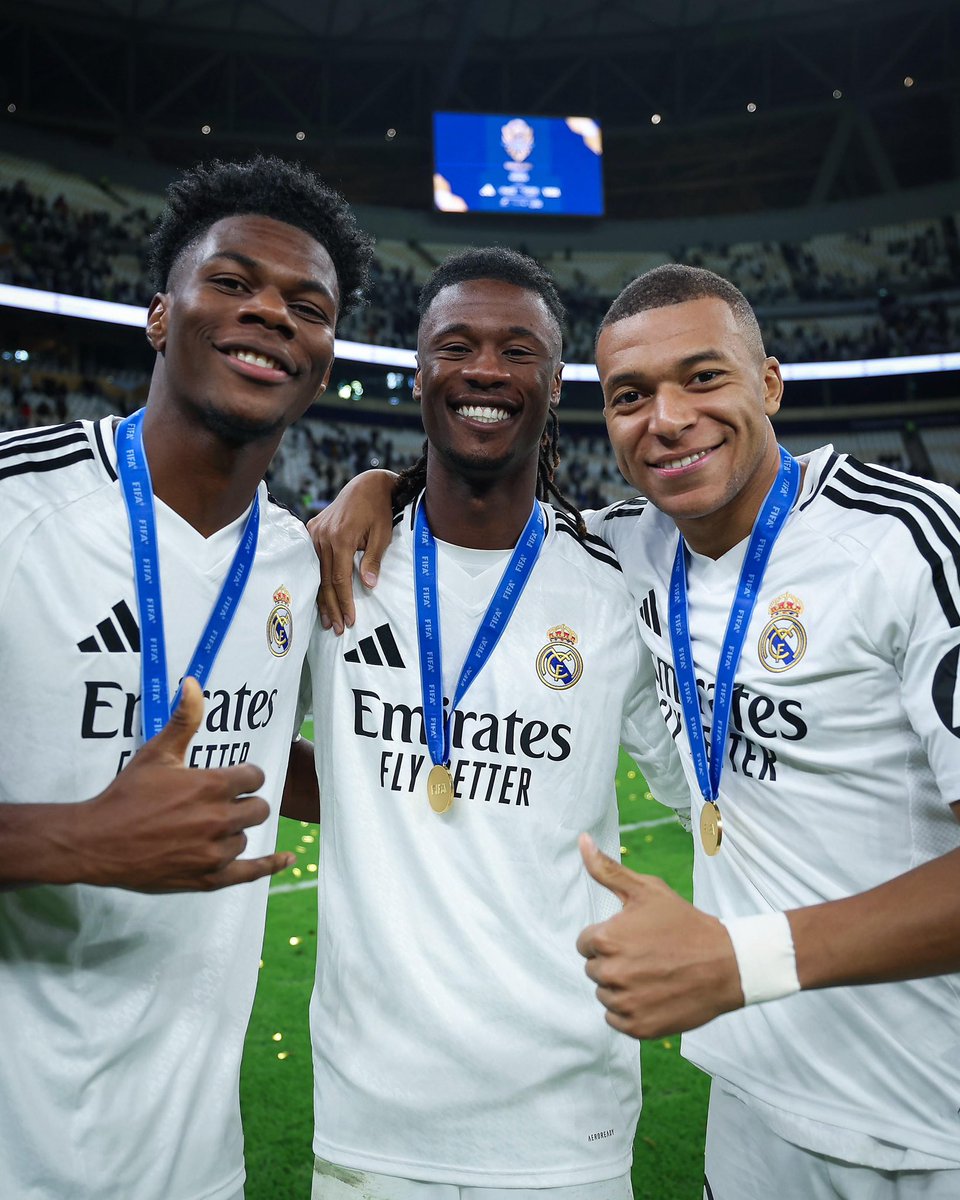 Camavinga's tweet image. Another trophy with the best club in the world! I love my team 🤍 Thank you Qatar for the warm welcome!