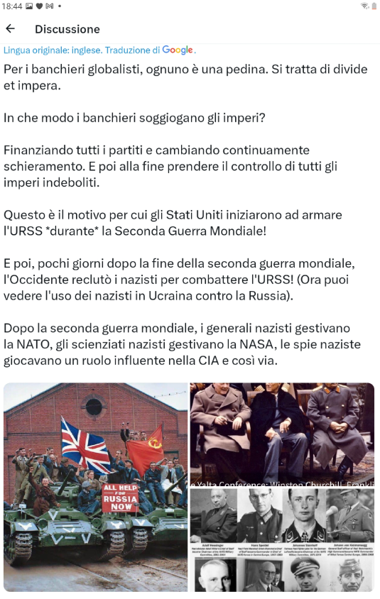 gli algoritmi social vengono sfruttati dagli influencer che ci vendono vestiti, modi di vivere, viaggi... ma anche dai #propapandistiNato, #wefpuppets e gli altri fomentatori di odio,divisioni e propalatori di menzogne volte a spingere la visibilità dei loro post. Meglio bloccare