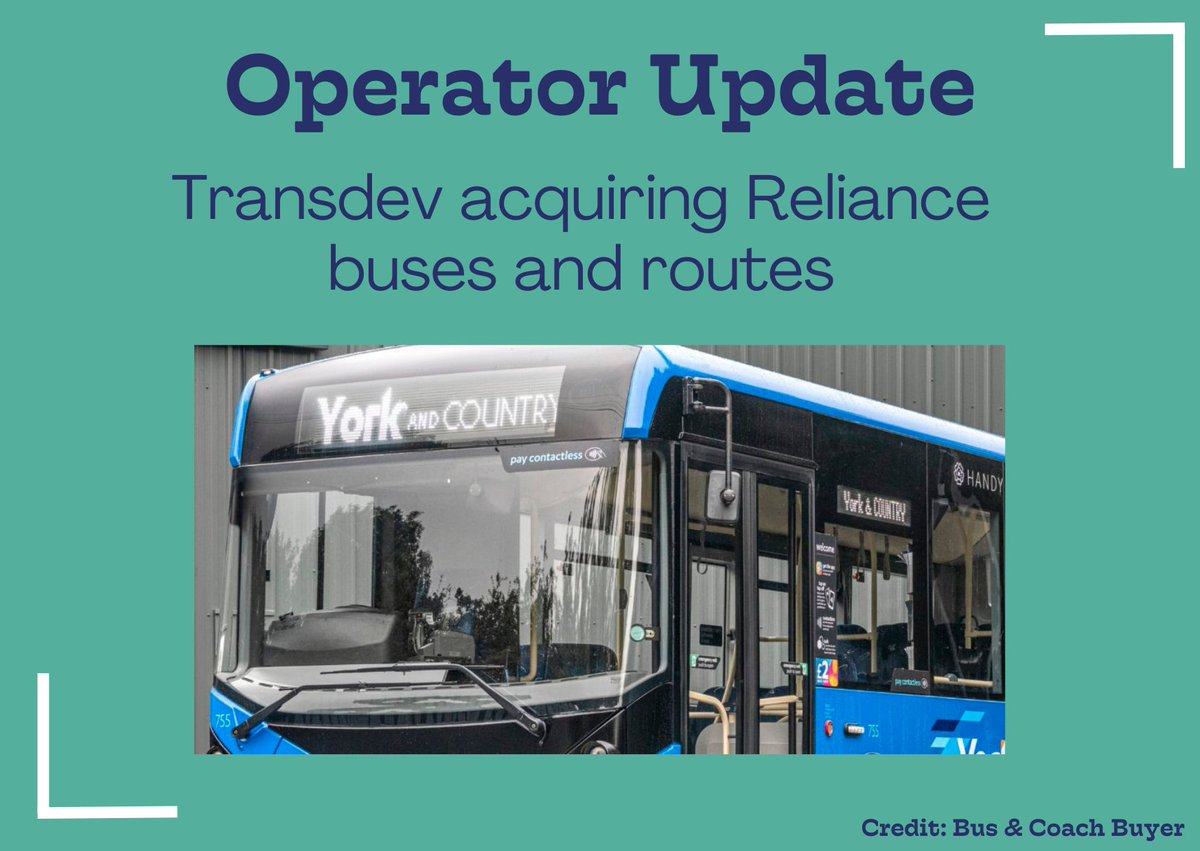 #ALBUMMember <a href="/Transdev/">Transdev Group</a> Blazefield has signed an agreement to buy buses and routes from Reliance Motor Services. Change of hands is on 19th January 2025. Read more: bit.ly/3Zzyw8g #bus&amp;coachbuyer #transdev #industrynews #reliancebus