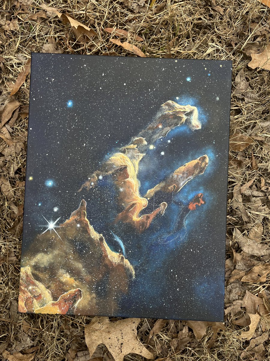 In progress Pillars of Creation, I have been painting this one on TikTok live
Ways to go but she’s getting there!