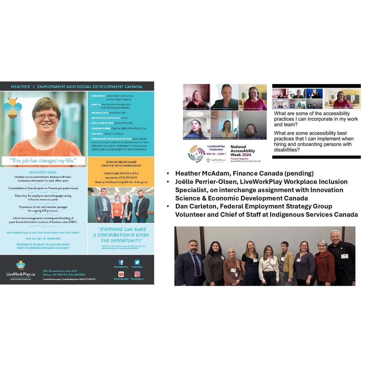 LiveWorkPlay's tweet photo. Today @LiveWorkPlay hosted the Honourable Minister Michael Parsa from the Ontario Ministry of Children Community and Social Services @ONSocialService  with special guests from @UnitedWayEO  and @tdplace_Levy and our federal public service employment partnership, to talk about successful employment outcomes for people with intellectual disabilities in the private and public sectors. Minister Parsa asked important questions, including some discussion of challenges to scaling up our employment supports model, and we communicated that the main barrier is the time and resources required to develop relationships with jobseekers and employers so we can bring them together for a match and an employment relationship that devleops into career advancement and long term success. We look forward to further conversations in the new year and we thank Minister Parsa and his team for finding time to speak with us on this visit to Ottawa.