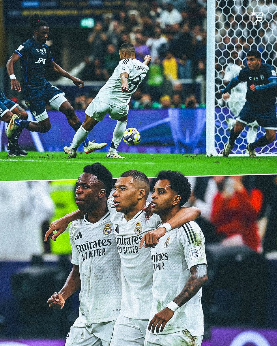 footmercato's tweet photo. Kylian Mbappé 🇫🇷 passe une bonne soirée à Doha avec le Real Madrid ! 🔥

L'international français est buteur ⚽️ et passeur 🎯 ce soir ! 😎 https://t.co/wmI53W1eSW