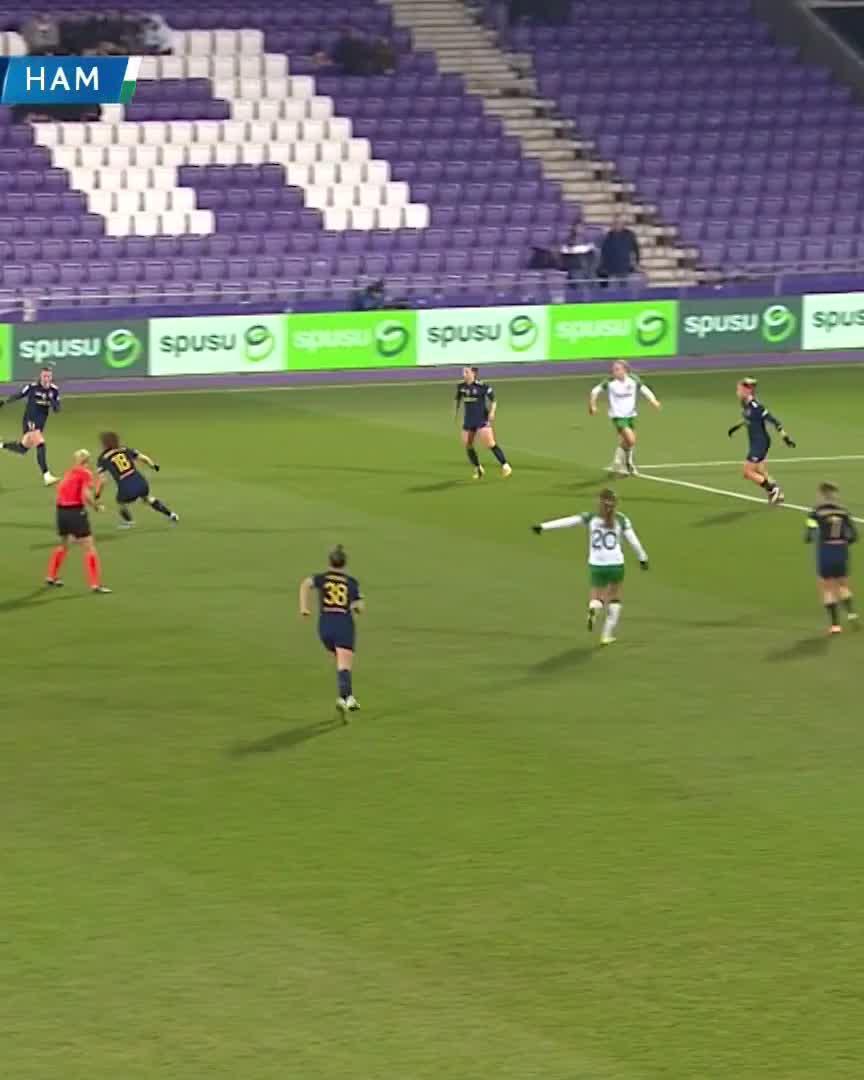 👌 A subtle flick at the near post from Julie Blakstad and Hammarby are 2-0 up against St. Pölten!Watch live for free on DAZN ▶️  #UWCL