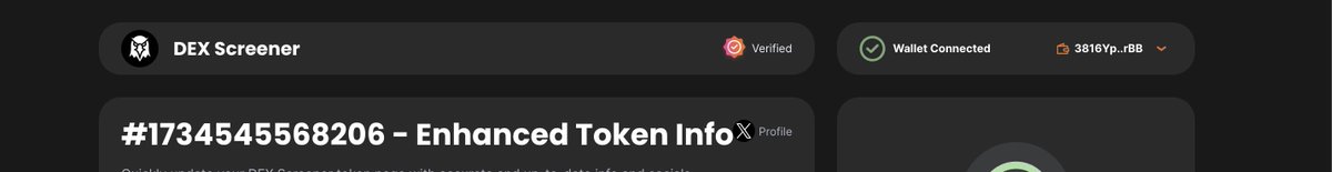 donnymascot's tweet photo. DEX HAS BEEN PAID AND UPDATED!! $DONNY TO MILLIONS. 

#DOGE #WIF #PNUT https://t.co/WvHmXUOMcO
