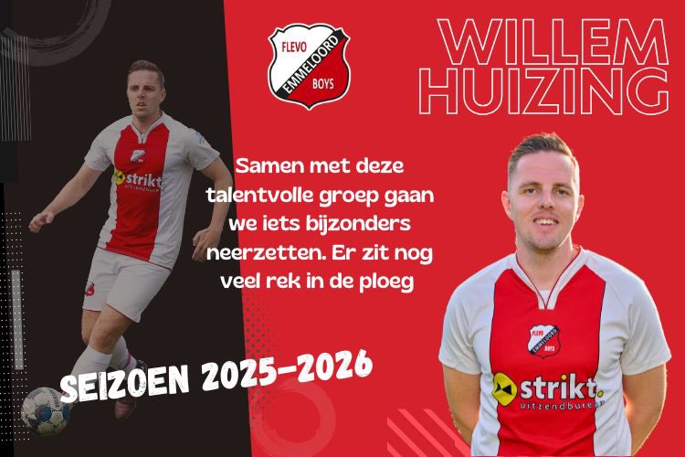 👉 Contractverlenging 8!

Trots om te melden dat ook Willem Huizing, onze rots in de verdediging, zijn contract heeft verlengd en de club trouw blijft 💪⚽  

Samen blijven we groeien, winnen en dromen! 🌟🔥

#TrotsOpOnsTeam #SamenSterk #ContractVerlenging #FlevoBoys