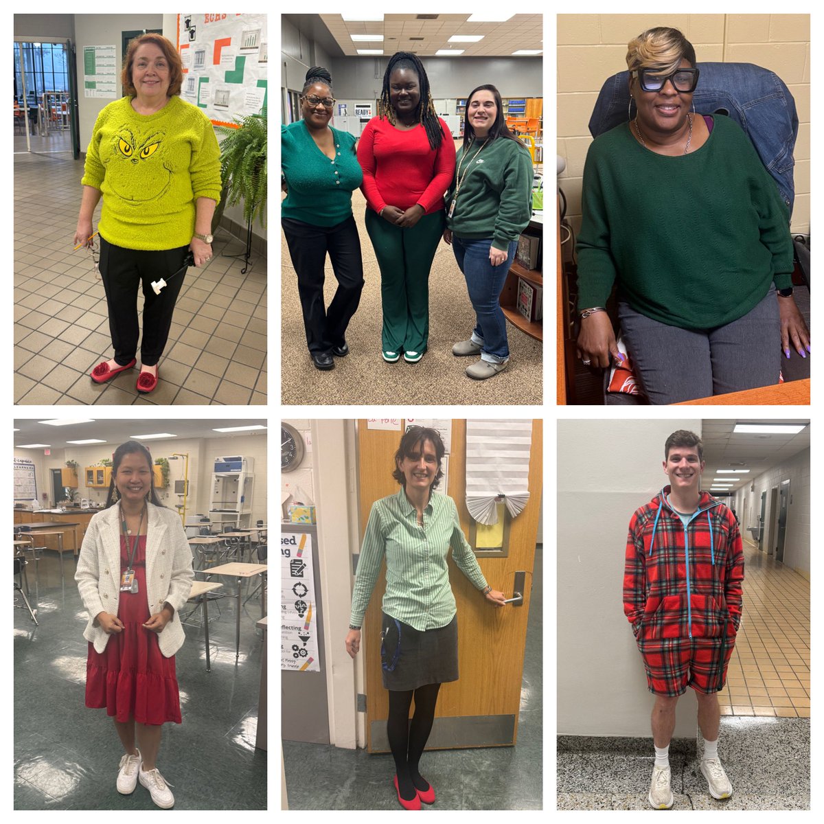 eauclairehssc's tweet photo. Day 3 in our ECHS Student Council Holiday Spirit Week. Today was “Grinch vs. Santa Day.” Thank you to all that participated. Tomorrow will be “Christmas War Day” 
#holidayspiritweek https://t.co/t4rB3HXd6J
