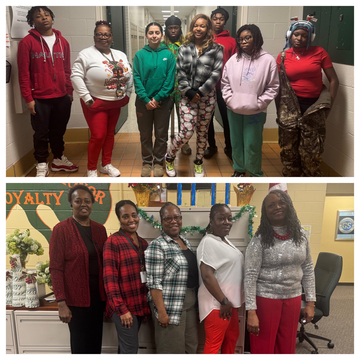 eauclairehssc's tweet photo. Day 3 in our ECHS Student Council Holiday Spirit Week. Today was “Grinch vs. Santa Day.” Thank you to all that participated. Tomorrow will be “Christmas War Day” 
#holidayspiritweek https://t.co/t4rB3HXd6J