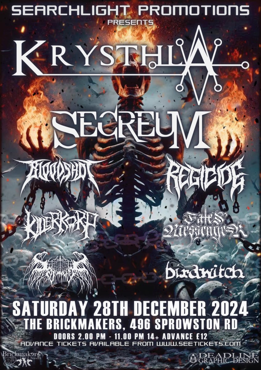 Fellow Norvician's 
Just a reminder, that, we have been invited to come inside of you once again, to do what we do best, and perform,  all for your pleasure
We will be sharing the stage with a bunch of other fantastic musicians who have also been invited to pleasure your earholes