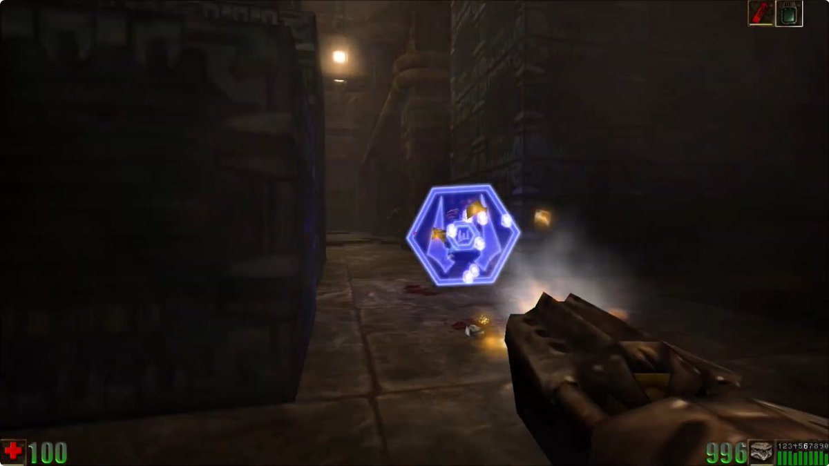 Krull0r's tweet image. The past days I worked on a big update for the SkaarjTrooper shield.
You can destroy the new shield but it eats lots of ammo, so you need to find a way to damage the trooper from behind!
Once the it got destroyed the Trooper looses his right arm but keeps fighting with you! 💪🏼