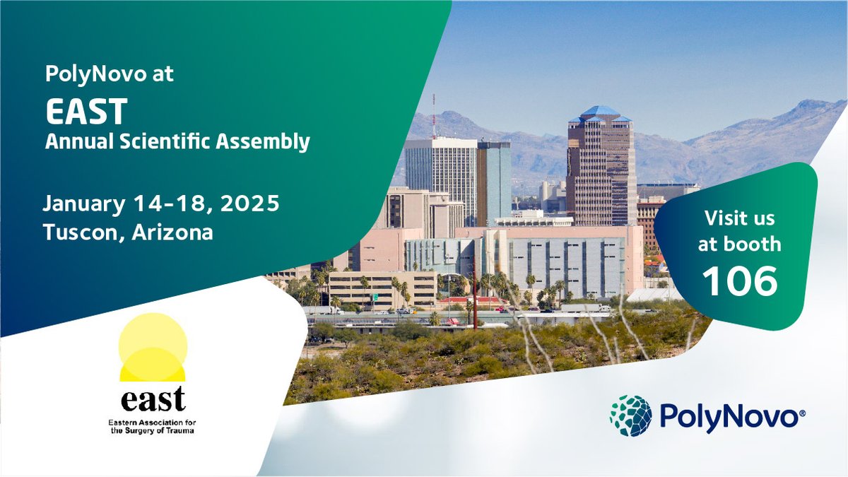 We are a month away from <a href="/EAST_TRAUMA/">EAST</a>  Annual Scientific Assembly in Tucson, AZ. 
Visit us at Booth 106 to learn about our NovoSorb® technology and how it’s transforming outcomes in trauma and reconstructive surgery. #EAST2025 #TraumaCare