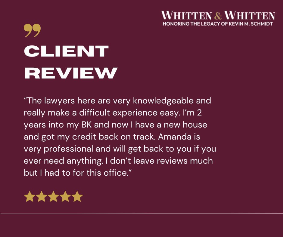 WhittenWhitten_'s tweet image. Wondering what it's like to work with us? Get insights straight from our clients, read our reviews now!
#ClientPerspectives #LegalAdvice

bit.ly/3cEnDtd