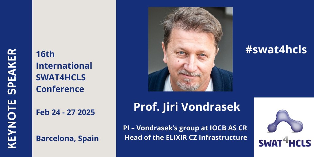 Semantic Web (@swat4hcls) on Twitter photo 👍This year we will also welcome Jiri Vondrase from <a href="/IOCBPrague/">IOCB Prague</a> who is also head of <a href="/ELIXIRCZ/">ELIXIR Czech Republic</a> 🇨🇿 who will give a keynote talk.
👉Do not forget to secure your spot at the conference swat4ls.org/workshops/barc… 👍This year we will also welcome Jiri Vondrase from <a href="/IOCBPrague/">IOCB Prague</a> who is also head of <a href="/ELIXIRCZ/">ELIXIR Czech Republic</a> 🇨🇿 who will give a keynote talk.
👉Do not forget to secure your spot at the conference swat4ls.org/workshops/barc…