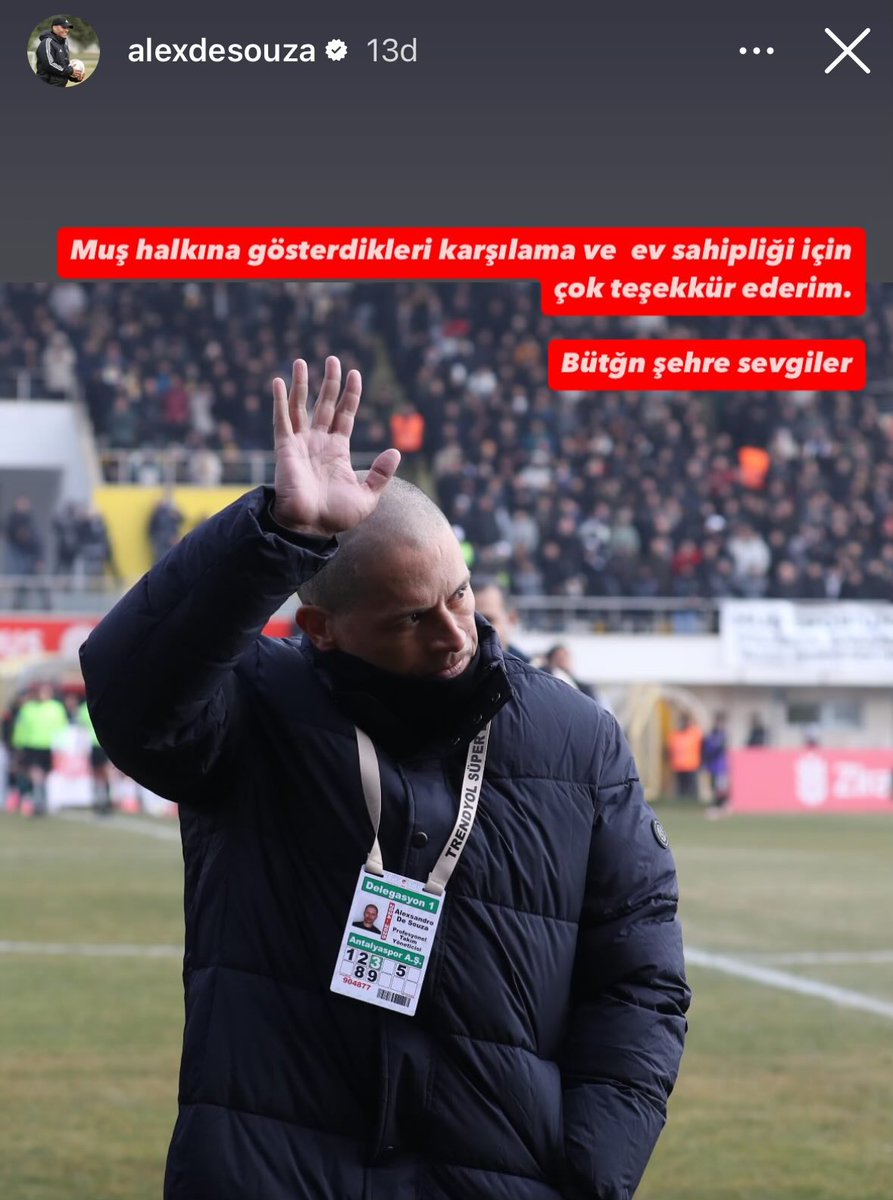 Alex de Souza, misafirperverliklerinden dolayı Muş halkına teşekkür etti.