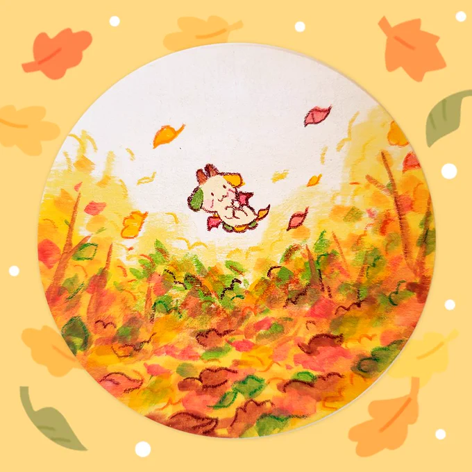 Tiny fall dragon painting :3 