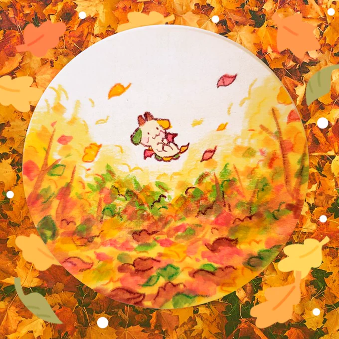 Tiny fall dragon painting :3 