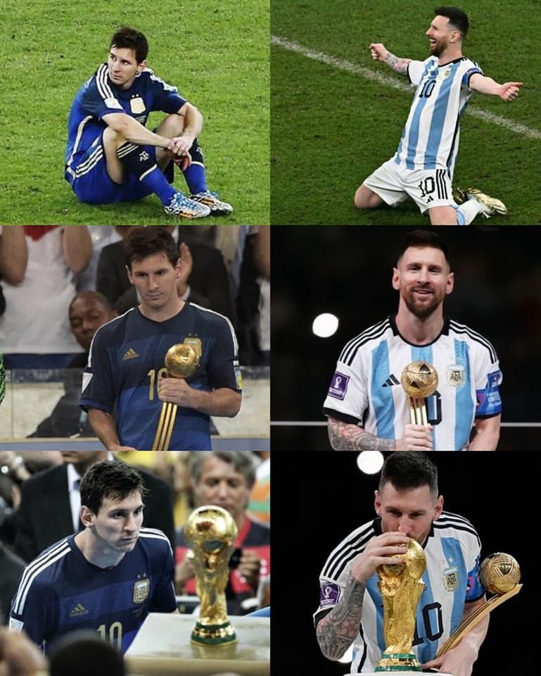 Messi, gracias por enseñarnos a nunca rendirnos.