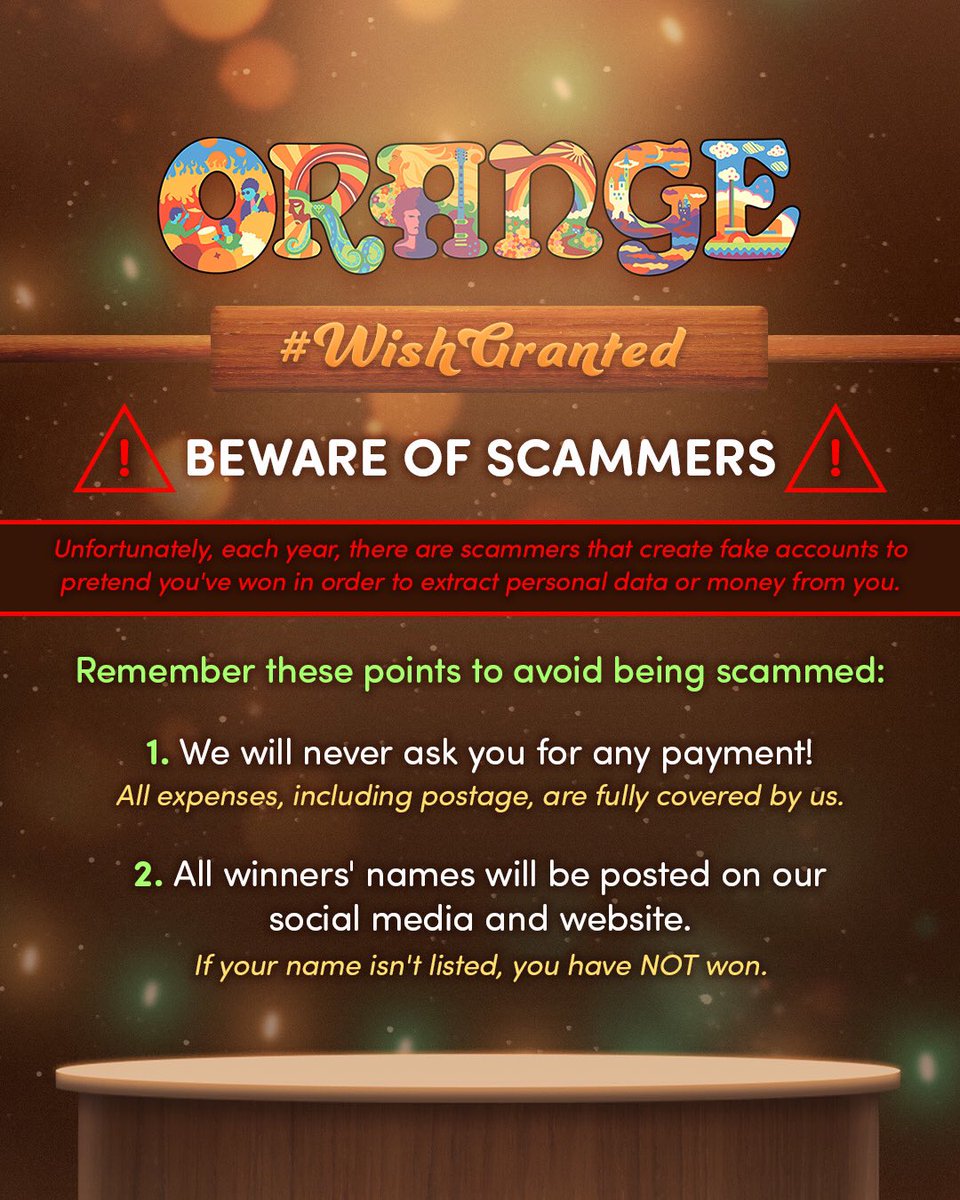 ✨ Day 7 of our #WishGranted winners! 🍊🎁

Time’s ticking, but there’s still a chance to get your wish granted. Drop your dream Orange gear in the comments with the #WishGranted hashtag, or head to orangeamps.com to enter.

🎁 Winners announced daily until December 23rd