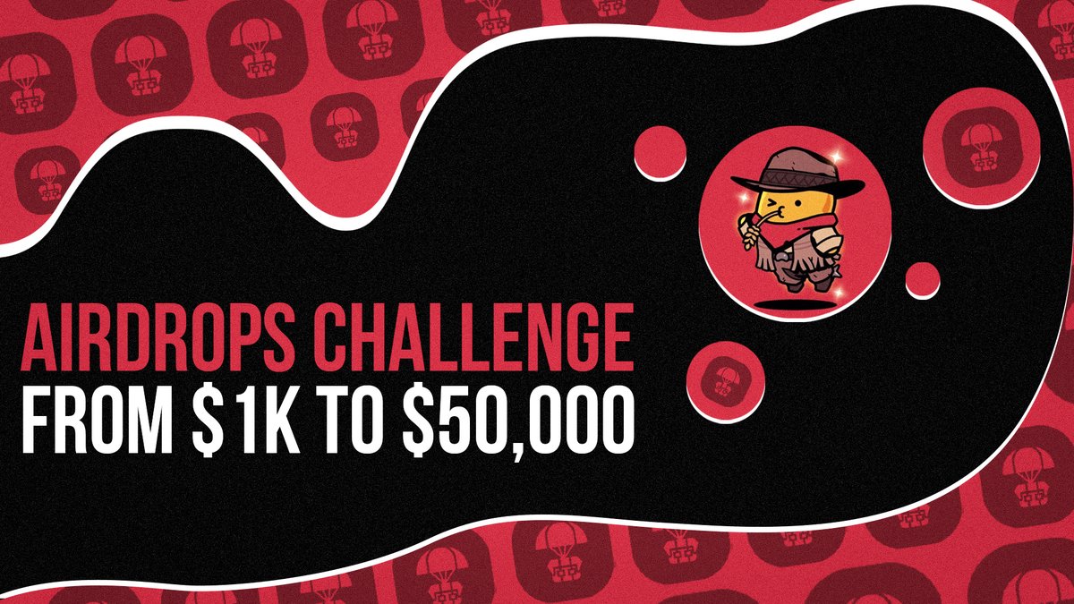 ROAD FROM $1K TO $50,000 WITH AIRDROPS 🪂

Let me guess: "you're a beginner who wants to start printing on Airdrop on the bull 2025, but you don't know how, right?"

I got you!

Starting today, I'll share daily task to do to position yourself for the biggest Airdrops

Turn 🔔 on