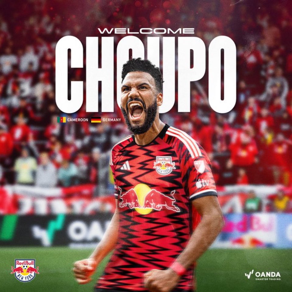 Tuttocalcionew2's tweet photo. ✅ UFFICIALE ✅
Eric Maxim #ChoupoMoting è un nuovo giocatore del #NYRB
Arriva a parametro zero 🆓
Contratto fino al 31 dicembre 2026+opzione ✍️
#Calciomercato
#Transfers
#MLS https://t.co/UAo6wo0U98