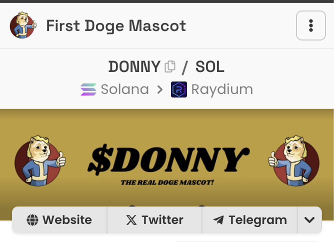 donnymascot's tweet photo. DEX UPDATE IS COMPLETE. 

What is next for $DONNY DOGE https://t.co/qFoZOh7Krw