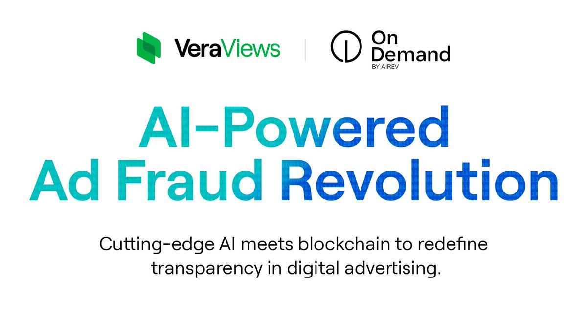 AI Agents ⏩ VeraViews

We’re excited to announce that VeraViews has integrated AIREV’s OnDemand platform to deliver better, faster, and smarter ad fraud detection to the digital advertising ecosystem.

Developed by AIREV, OnDemand is a cutting-edge AI platform that automates