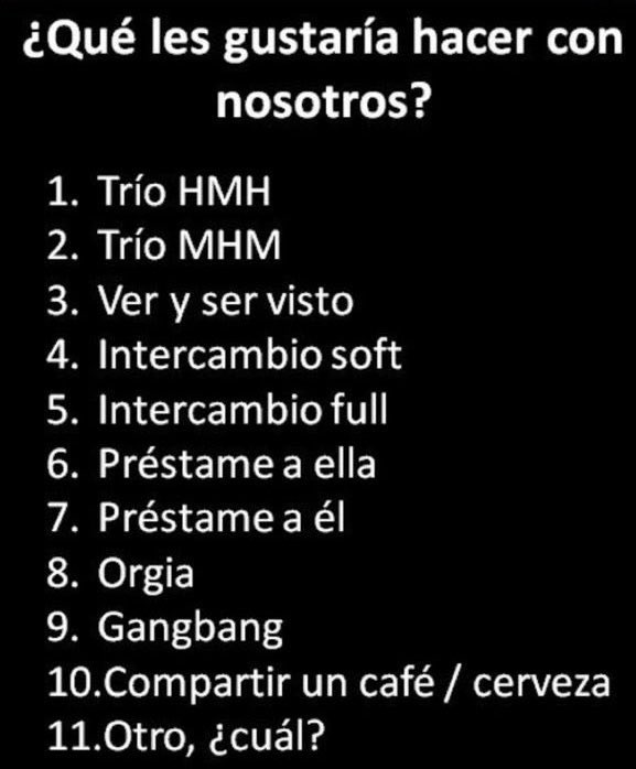 Que les gustaría?