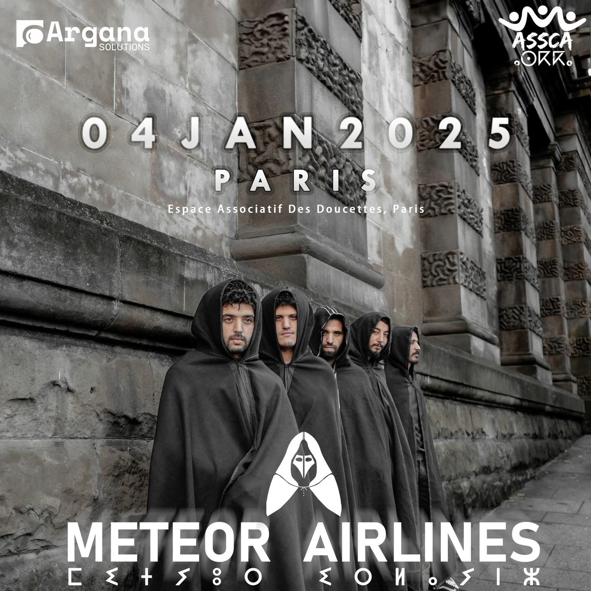 #Paris, we are back!

Join us to celebrate the Amazigh year 2975.

🗓️04 January 2025
📍Espace Associatif Des Doucettes10 Rue du Tiers Pot, 95140 Garges-lès-Gonesse.

🎫 Tickets: association-assca.org/book/

Association ASSCA