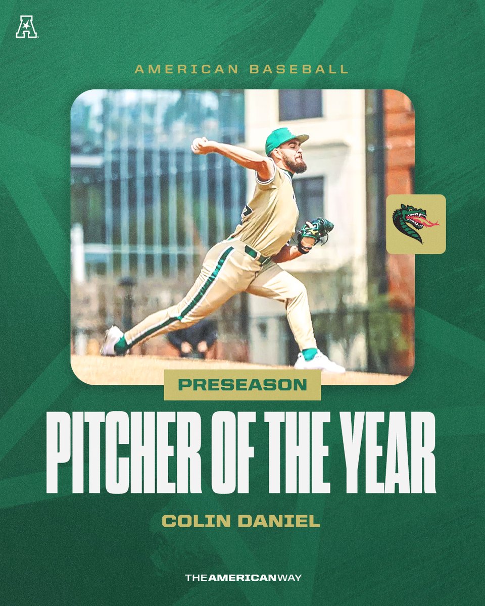 American_Conf's tweet image. American Baseball Preseason Pitcher of the Year⚾️

Colin Daniel x @UAB_Baseball 🐉

#AmericanWay x #AmericanBSB