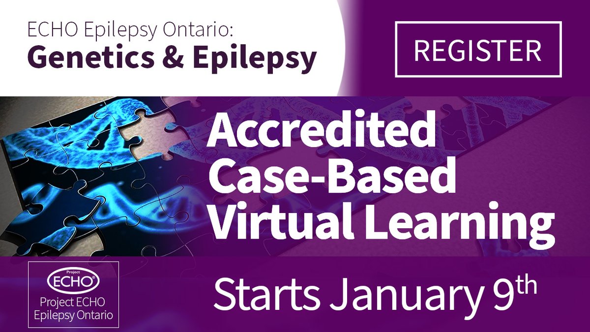 ECHO Epilepsy Ontario (@echoepilepsy) on Twitter photo Don't miss our popular Genetics & Epilepsy program covering epilepsy genetics updates and growing implications for clinical practice.
Join our Medical Leads from <a href="/LHSCCanada/">London Health Sciences Centre</a>, <a href="/KingstonHSC/">KingstonHSC</a>, <a href="/mch_childrens/">McMaster Children's Hospital</a>, & <a href="/SickKidsNews/">The Hospital for Sick Children (SickKids)</a> for case-based meded.
🗓️Starts: Jan 9 | 12-1pm
REGISTER⤵️ Don't miss our popular Genetics & Epilepsy program covering epilepsy genetics updates and growing implications for clinical practice.
Join our Medical Leads from <a href="/LHSCCanada/">London Health Sciences Centre</a>, <a href="/KingstonHSC/">KingstonHSC</a>, <a href="/mch_childrens/">McMaster Children's Hospital</a>, & <a href="/SickKidsNews/">The Hospital for Sick Children (SickKids)</a> for case-based meded.
🗓️Starts: Jan 9 | 12-1pm
REGISTER⤵️