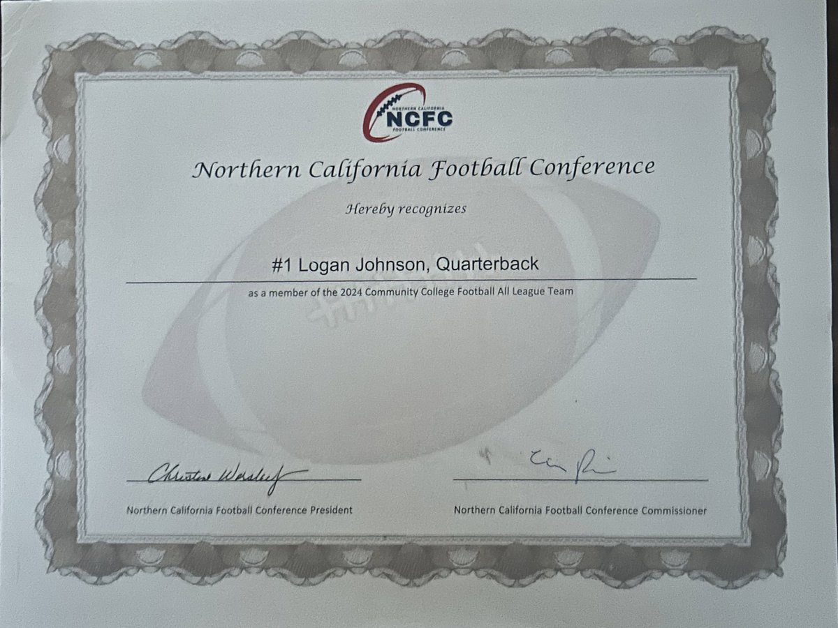 Logan9johnson__'s tweet photo. Blessed to be apart of the NCFC All-League Team! And also Honored to receive votes from my teammates and coaches being named the 2024 Offensive Player Of The Year Award ! https://t.co/rRLWdWMjg2