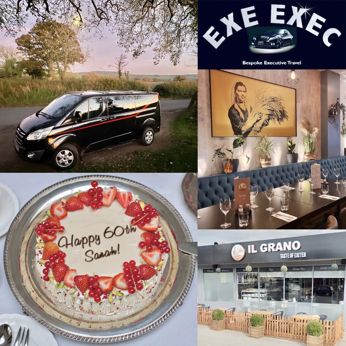 Exe_Exec's tweet image. 7 VIP’s transported from Silverton Village to IL Grano Restaurant in Pinhoe for a 60th Birthday party and back home again afterwards..

..many thanks for using our services! 🥳