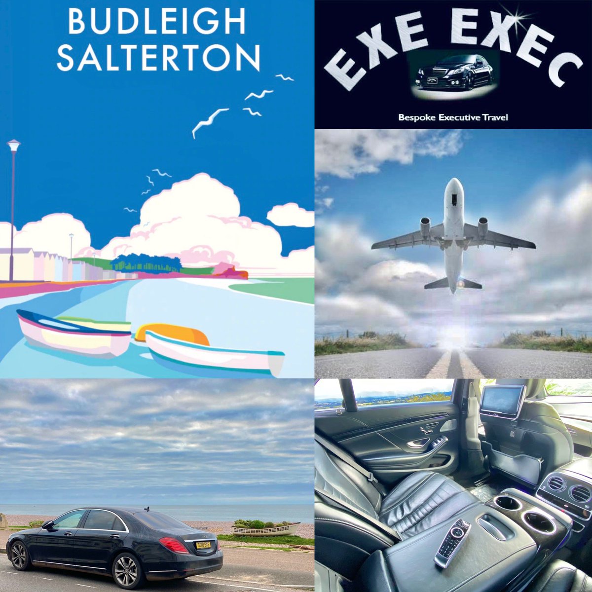 Exe_Exec's tweet image. Two of our regular customers transported from the lovely little seaside town of Budleigh Salterton in East Devon to Heathrow Airport and back again a week later in one of our luxurious S Class Mercedes..🥂