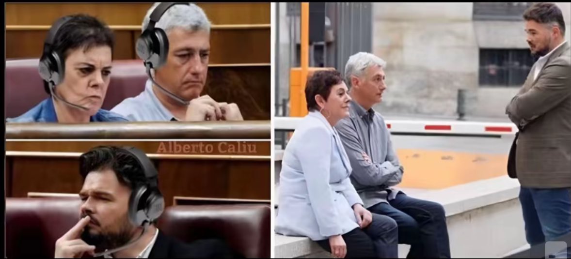 Capitana_espana's tweet photo. Los subnormales en el Congreso con la traducción.

Los subnormales en el patio del congreso hablando castellano.

No son más subnormales porque no entrenan. https://t.co/MKRiaOH0Yx