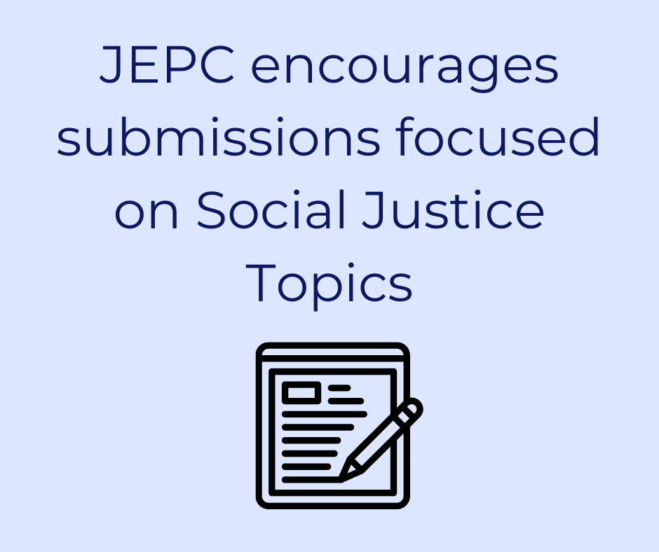 Are you interested in publishing on Social Justice? 

Check out this JEPC resource: doi.org/10.1080/104744…

"This document is intended to promote equity and social justice in the writing process by supporting authors’ engagement in self-reflection and bias monitoring" (pp. 139)