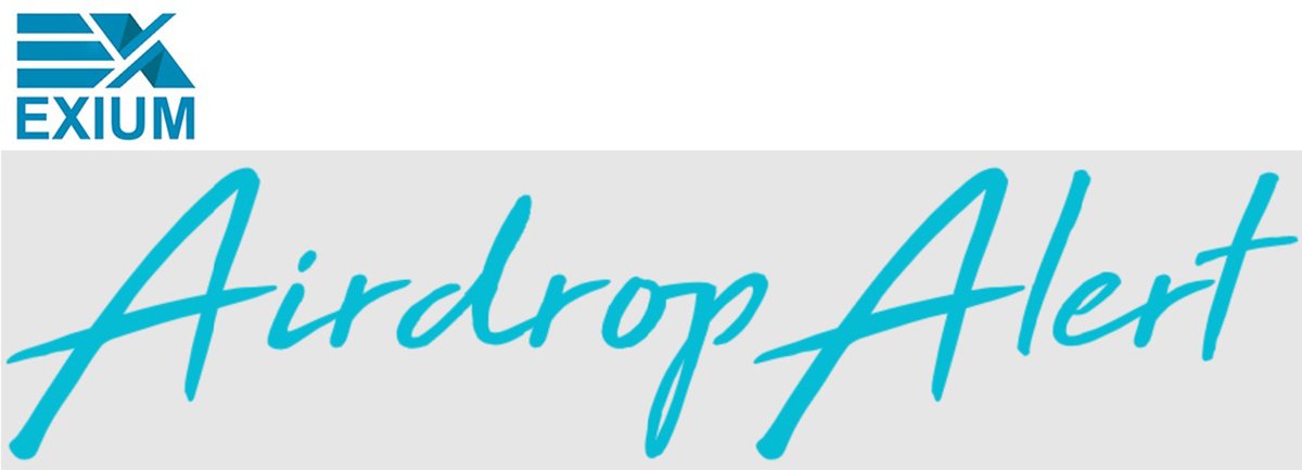 EXIUMCOIN's tweet photo. EXIUM Airdrop is now live on @Airdropalertcom 
more details on: https://t.co/1zHCDxhem0 https://t.co/eTlL0owLdX