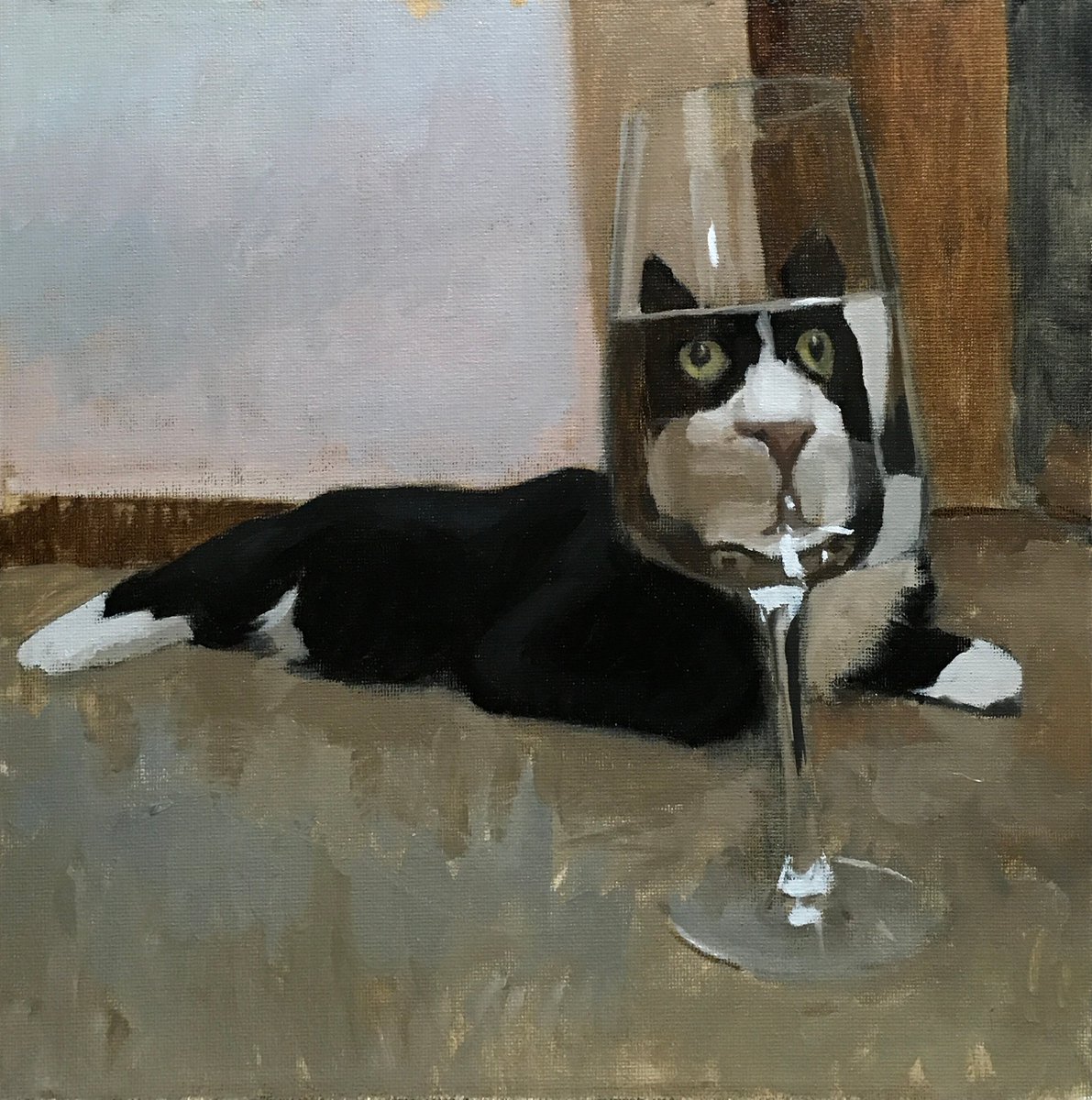 silly
oil on canvas panel, available